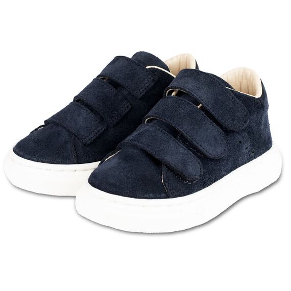 Babywalker Μονόχρωμο Σνίκερ με Τριπλή Μπαρέτα Χρατς BW4254 Μπλε - Βαπτιστικό Παπούτσι για Αγόρι στο Oneirokosmos