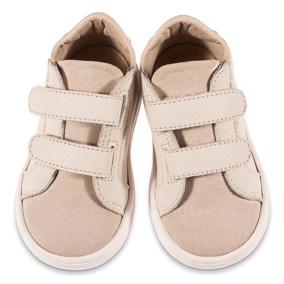 Babywalker Σνίκερ Διπλή Μπαρέτα Χρατς BS3080  Εκρού - Βαπτιστικό Παπούτσι για Αγόρι στο Oneirokosmos