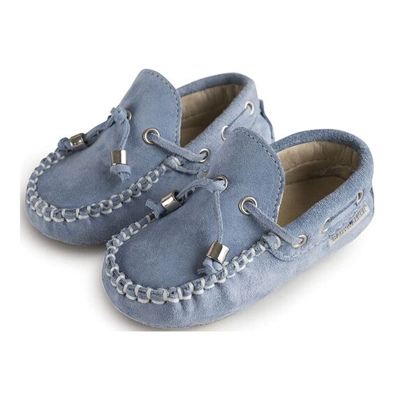 Babywalker Καστόρινο Δετό Μοκασίνι BW4139 Σιέλ - Βαπτιστικό Παπούτσι για Αγόρι στο Oneirokosmos