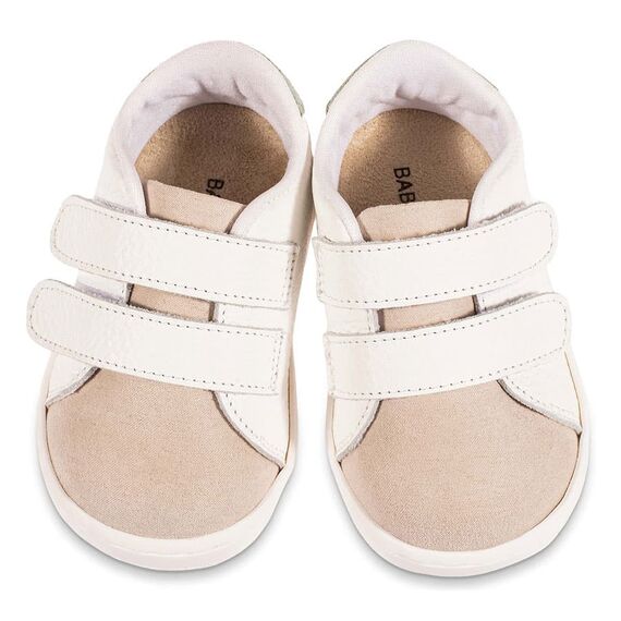 Babywalker Τρίχρωμο Σνίκερ PRI2113 Λευκό Μπεζ Μέντα - Βαπτιστικό Παπούτσι για Αγόρι στο Oneirokosmos