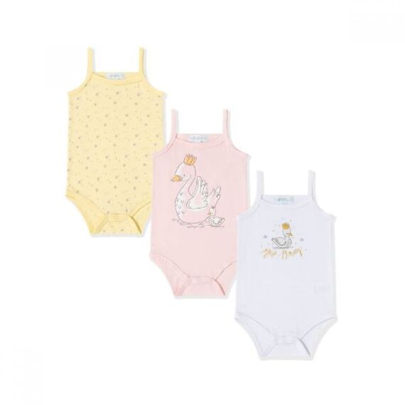 Amomi Βρεφικά Εσώρουχα Κορμάκια Χωρίς Μανίκι Σετ 3 τμχ Swan 73545 - Εσώρουχα στο Oneirokosmos