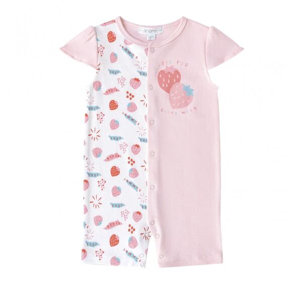 Amomi Βρεφικό Φορμάκι για Κορίτσι Strawberry Pink 21024 - Φορμάκια στο Oneirokosmos