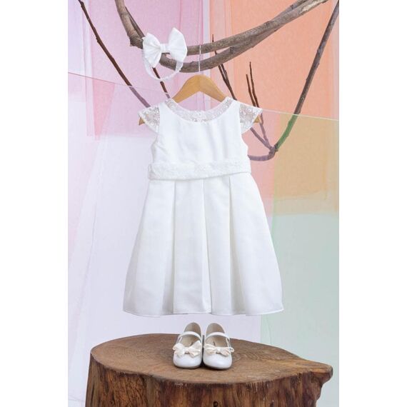 Bambolino:Malamo Βαπτιστικό ρούχο για κορίτσι 1318 - Ρούχα Βάπτισης για Κορίτσι στο Oneirokosmos