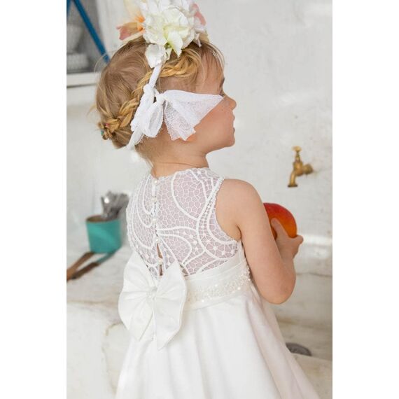 Bambolino:Kalliopi Βαπτιστικό ρούχο για κορίτσι 1319 - Ρούχα Βάπτισης για Κορίτσι στο Oneirokosmos