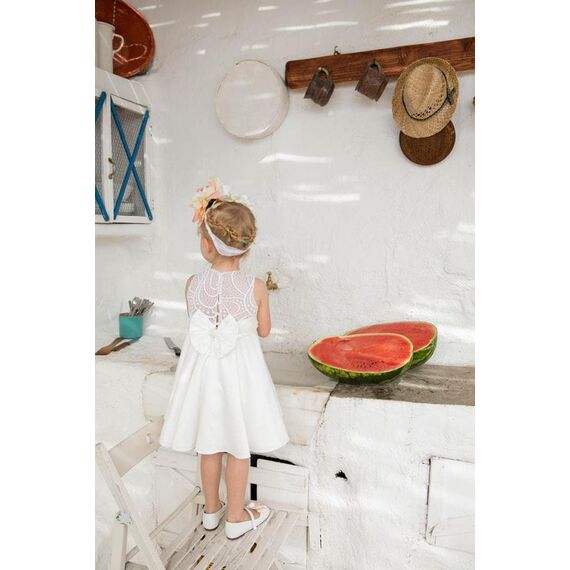 Bambolino:Kalliopi Βαπτιστικό ρούχο για κορίτσι 1319 - Ρούχα Βάπτισης για Κορίτσι στο Oneirokosmos