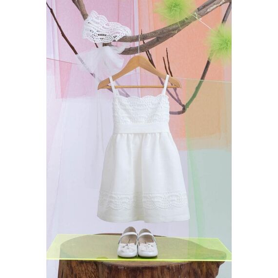 Bambolino:Alexia Βαπτιστικό ρούχο για κορίτσι 1330 - Ρούχα Βάπτισης για Κορίτσι στο Oneirokosmos