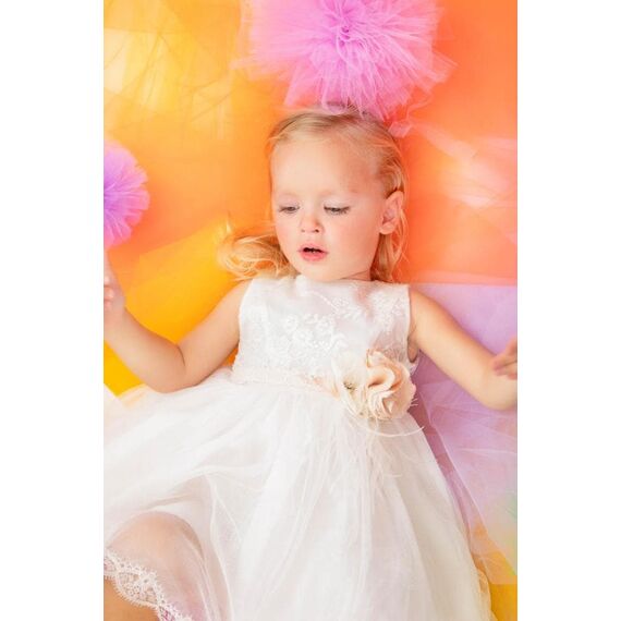 Bambolino:Myrto Βαπτιστικό ρούχο για κορίτσι 1337 - Ρούχα Βάπτισης για Κορίτσι στο Oneirokosmos