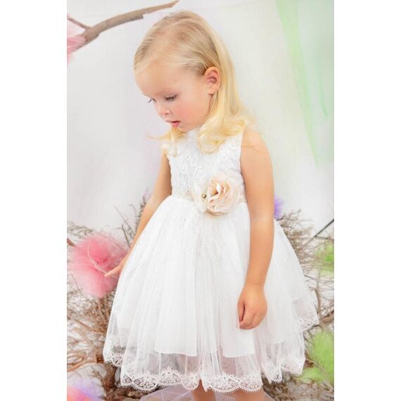 Bambolino:Myrto Βαπτιστικό ρούχο για κορίτσι 1337 - Ρούχα Βάπτισης για Κορίτσι στο Oneirokosmos