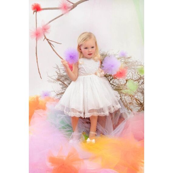 Bambolino:Myrto Βαπτιστικό ρούχο για κορίτσι 1337 - Ρούχα Βάπτισης για Κορίτσι στο Oneirokosmos