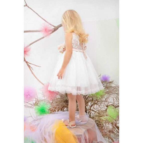 Bambolino:Myrto Βαπτιστικό ρούχο για κορίτσι 1337 - Ρούχα Βάπτισης για Κορίτσι στο Oneirokosmos