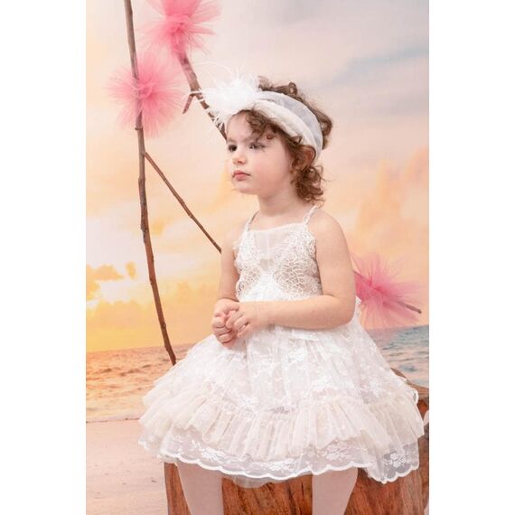 Bambolino:Annamaria Βαπτιστικό ρούχο για κορίτσι 1338 - Ρούχα Βάπτισης για Κορίτσι στο Oneirokosmos