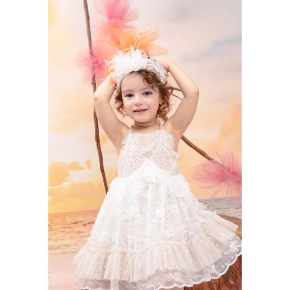 Bambolino:Annamaria Βαπτιστικό ρούχο για κορίτσι 1338 - Ρούχα Βάπτισης για Κορίτσι στο Oneirokosmos