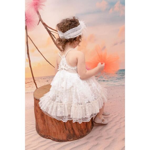 Bambolino:Annamaria Βαπτιστικό ρούχο για κορίτσι 1338 - Ρούχα Βάπτισης για Κορίτσι στο Oneirokosmos