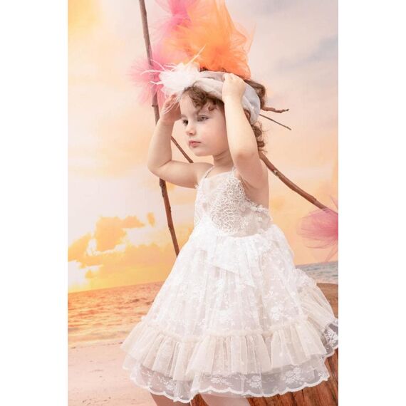 Bambolino:Annamaria Βαπτιστικό ρούχο για κορίτσι 1338 - Ρούχα Βάπτισης για Κορίτσι στο Oneirokosmos