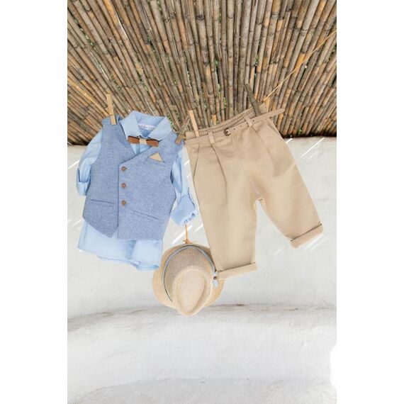 Bambolino:Isiaih Βαπτιστικό ρούχο για αγόρι 1428 - Ρούχα Βάπτισης για Αγόρι στο Oneirokosmos