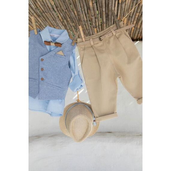 Bambolino:Isiaih Βαπτιστικό ρούχο για αγόρι 1428 - Ρούχα Βάπτισης για Αγόρι στο Oneirokosmos