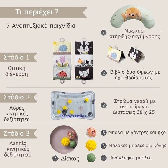 Taf Toys Παιχνίδια Δραστηριοτήτων Tummy Time Essentials Kit - Βρεφικά Παιχνίδια στο Oneirokosmos