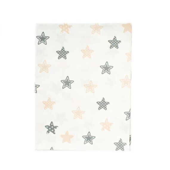 Dimcol Πάνα Αγκαλιάς Χασέ Cotton 100% 80x80 εκ.  Star Grey 103 - Πάνες-Λαβέτες-Σελτέδες στο Oneirokosmos