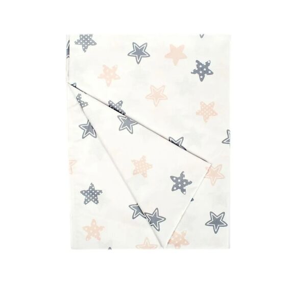 Dimcol Πάνα Αγκαλιάς Χασέ Cotton 100% 80x80 εκ.  Star Grey 103 - Πάνες-Λαβέτες-Σελτέδες στο Oneirokosmos
