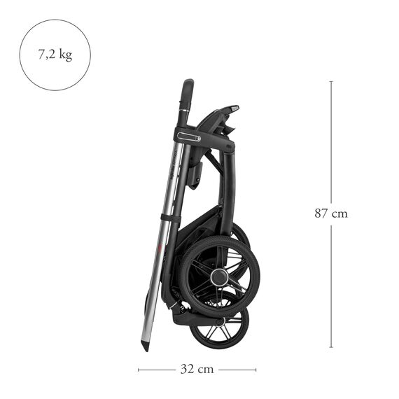 Σύστημα μεταφοράς Aptica Quattro 2025 Platinum Grey με σκελετό Litio Black και κάθισμα αυτοκινήτου Darwin KA61S0PLG - Πολυκαρότσια, Συστήματα Μεταφοράς στο Oneirokosmos