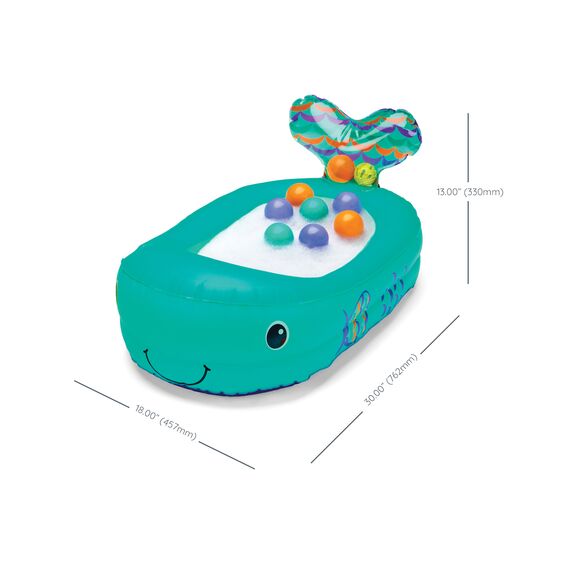 Infantino Whale Bubble Ball with Temperature sensor, Inflatable Bath Tub B-305016-13 - Εκπαιδευτικά Παιχνίδια στο Oneirokosmos