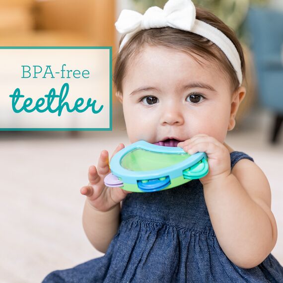 Infantino Κουδουνίστρα Τύμπανο Απαλές Υφές Οδοντοφυΐας Χωρίς Bpa B-315260-00 - Βρεφικά Παιχνίδια στο Oneirokosmos