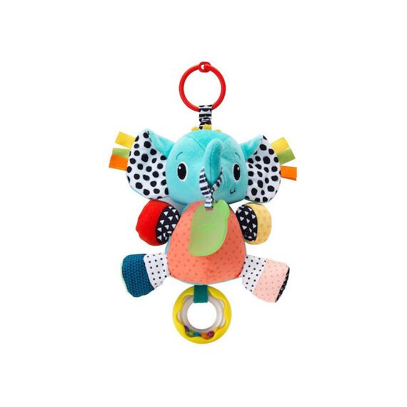 Infantino κρεμαστό παιχνίδι-μασητικό Peanut The Elephant Activity Pal B-005378-12 - Βρεφικά Παιχνίδια στο Oneirokosmos