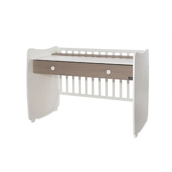 Lorelli Μετατρεπόμενο Κρεβάτι Dream White & Coffee 60x120  10150420042A - Βρεφικά Κρεβατάκια Κούνιες Μωρού στο Oneirokosmos