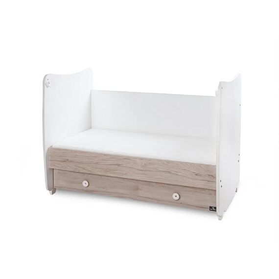 Lorelli Μετατρεπόμενο Κρεβάτι Dream White & Light Oak 60x120  10150420045A - Βρεφικά Κρεβατάκια Κούνιες Μωρού στο Oneirokosmos