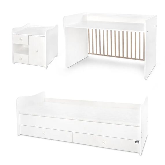 Πολυμορφικό Κρεβάτι Lorelli MiniMax  White 10150500024A - Βρεφικά Πολυμορφικά Κρεβατάκια στο Oneirokosmos