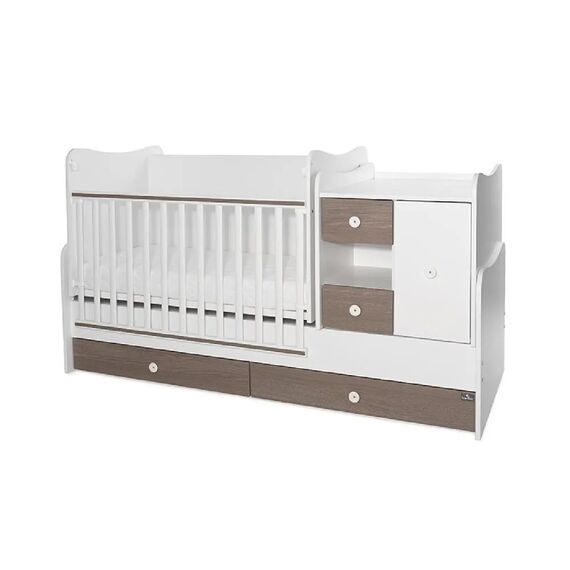 Πολυμορφικό Κρεβάτι Lorelli MiniMax  White & Coffee 10150500042A - Βρεφικά Πολυμορφικά Κρεβατάκια στο Oneirokosmos