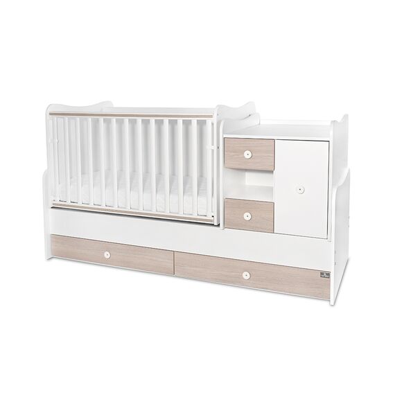 Πολυμορφικό Κρεβάτι Lorelli MiniMax White & Amber 10150500044A - Βρεφικά Πολυμορφικά Κρεβατάκια στο Oneirokosmos