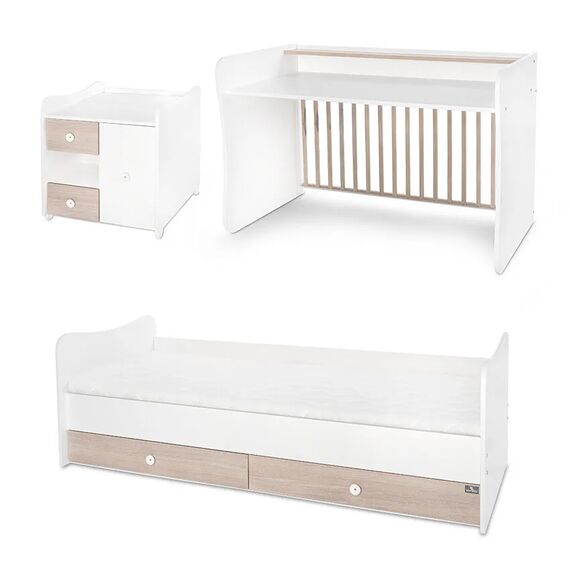 Πολυμορφικό Κρεβάτι Lorelli MiniMax White & Amber 10150500044A - Βρεφικά Πολυμορφικά Κρεβατάκια στο Oneirokosmos