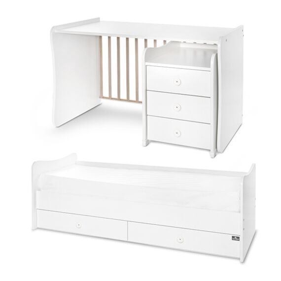 Lorelli Πολυμορφικό Κρεβάτι Maxi Plus White 10150580024P - Βρεφικά Πολυμορφικά Κρεβατάκια στο Oneirokosmos