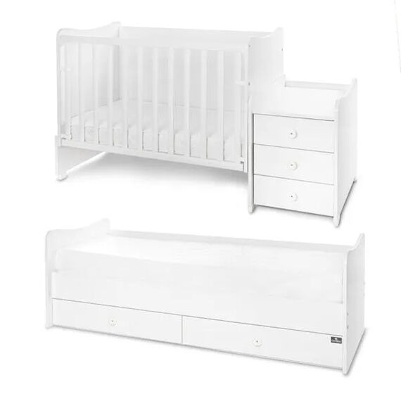 Lorelli Πολυμορφικό Κρεβάτι Maxi Plus White 10150580024P - Βρεφικά Πολυμορφικά Κρεβατάκια στο Oneirokosmos