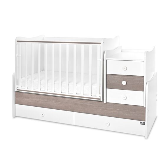 Lorelli Πολυμορφικό Κρεβάτι Maxi Plus White Coffee 10150580042P - Βρεφικά Πολυμορφικά Κρεβατάκια στο Oneirokosmos