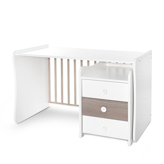 Lorelli Πολυμορφικό Κρεβάτι Maxi Plus White Coffee 10150580042P - Βρεφικά Πολυμορφικά Κρεβατάκια στο Oneirokosmos