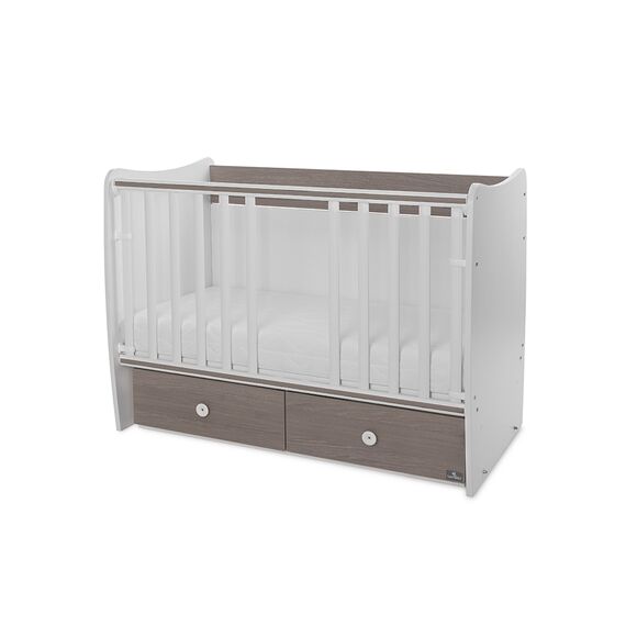 Lorelli Κρεβάτι Matrix 60x120 White & Coffee 10150600042P - Βρεφικά Κρεβατάκια Κούνιες Μωρού στο Oneirokosmos
