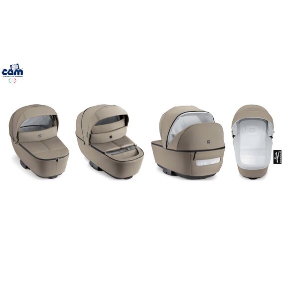 Cam Modus Πολυκαρότσι Light Beige 2 σε 1 με Πορτ-μπεμπέ και Καρότσι + Επιλογή Καθίσματος Αυτοκινήτου (Area Zero ή Relax i-Size) - Πολυκαρότσια, Συστήματα Μεταφοράς στο Oneirokosmos