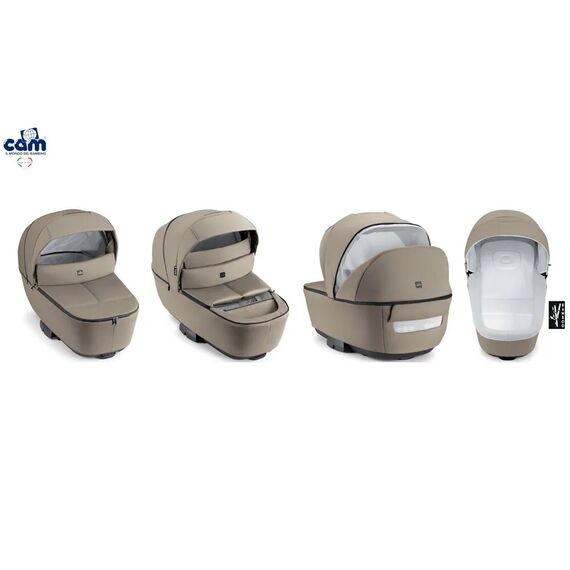 Cam Modus Πολυκαρότσι Light Beige 2 σε 1 με Πορτ-μπεμπέ και Καρότσι + Επιλογή Καθίσματος Αυτοκινήτου (Area Zero ή Relax i-Size) - Πολυκαρότσια, Συστήματα Μεταφοράς στο Oneirokosmos