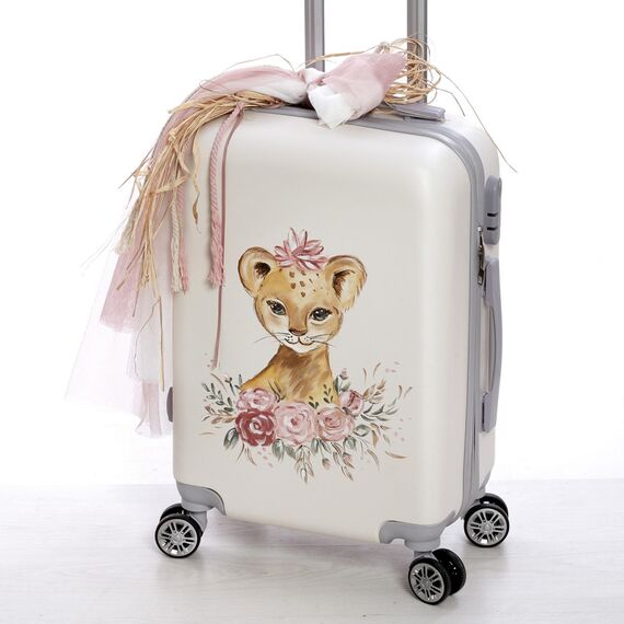 Bellissimo Σετ Βάπτισης με Θέμα Τιγράκι ζωγραφισμένο στο χέρι ΣΚΒ-2426 - Για Κορίτσι στο Oneirokosmos