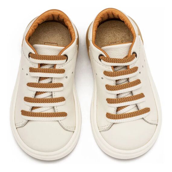 Babywalker Δετό Sneaker με Δίχρωμο Κορδόνι EXC5294 Λευκό Μπεζ - Βαπτιστικό Παπούτσι για Αγόρι στο Oneirokosmos