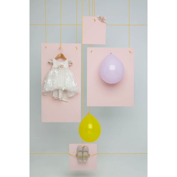 Bambolino: Evdokia Βαπτιστικό ρούχο για κορίτσι 1608 - Ρούχα Βάπτισης για Κορίτσι στο Oneirokosmos