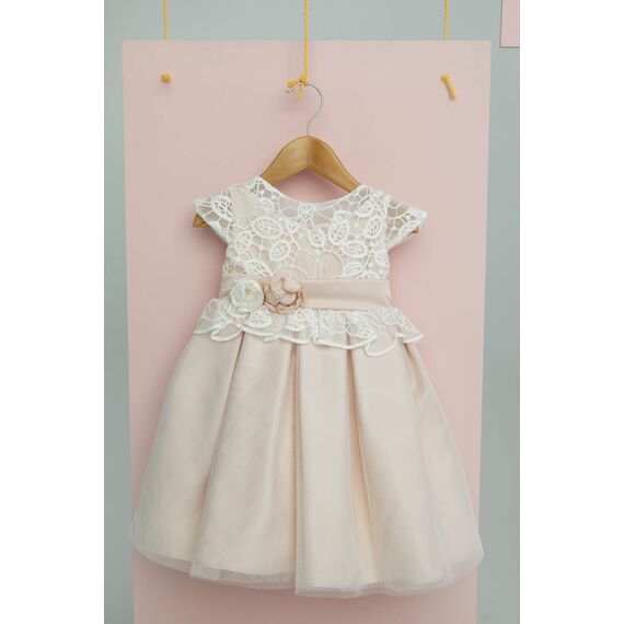 Bambolino: Vasiliki Βαπτιστικό ρούχο για κορίτσι 1615 - Ρούχα Βάπτισης για Κορίτσι στο Oneirokosmos