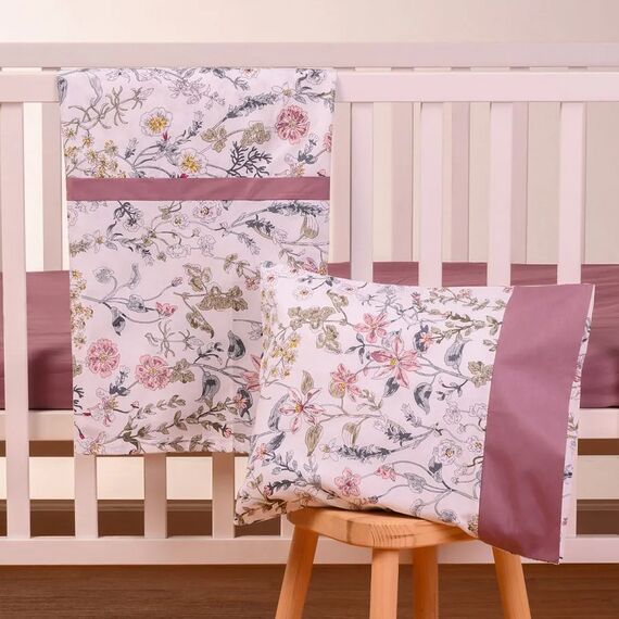 ABO Σετ Σεντόνια 3τμχ 70*140 Flower garden 2883-230 - Σεντόνια Κούνιας στο Oneirokosmos