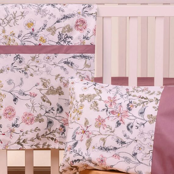 ABO Σετ Σεντόνια 3τμχ 70*140 Flower garden 2883-230 - Σεντόνια Κούνιας στο Oneirokosmos