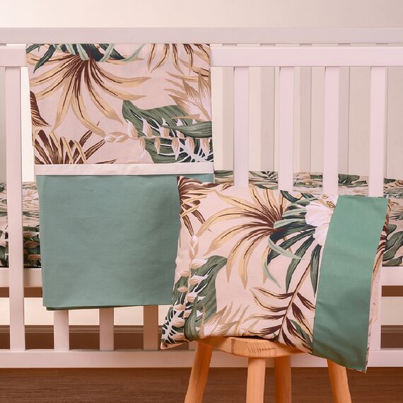 ABO Σετ Σεντόνια 3τμχ 70*140 Tropical Leaves 2883-830 - Σεντόνια Κούνιας στο Oneirokosmos