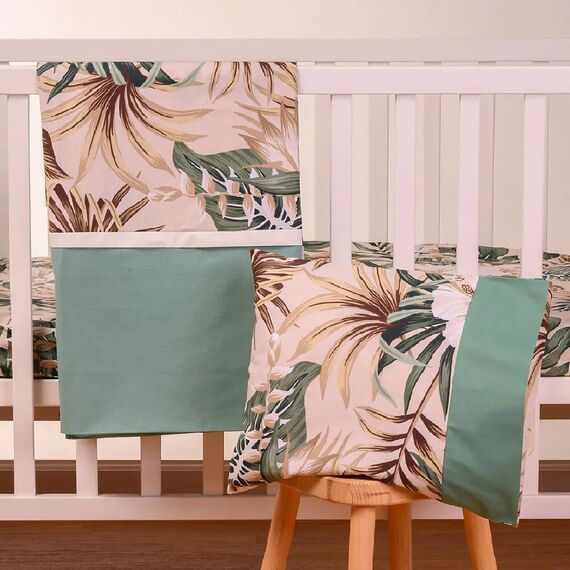 ABO Σετ Σεντόνια 3τμχ 70*140 Tropical Leaves 2883-830 - Σεντόνια Κούνιας στο Oneirokosmos