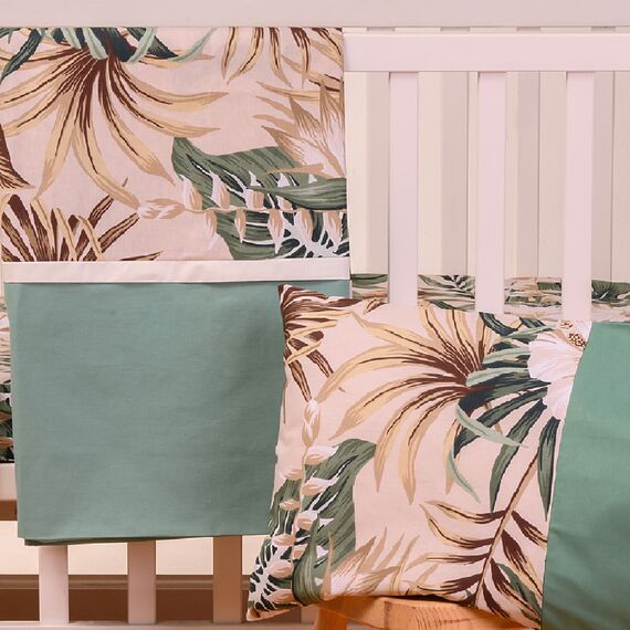 ABO Σετ Σεντόνια 3τμχ 70*140 Tropical Leaves 2883-830 - Σεντόνια Κούνιας στο Oneirokosmos