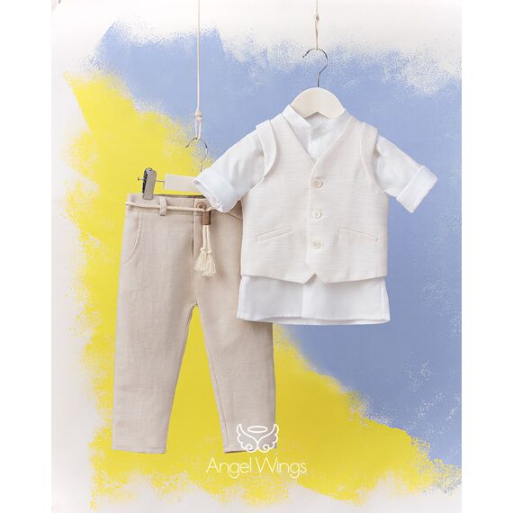 Angel Wings Βαπτιστικά Ρούχα για Αγόρι Rene Σχέδιο 194 - Ρούχα Βάπτισης για Αγόρι στο Oneirokosmos